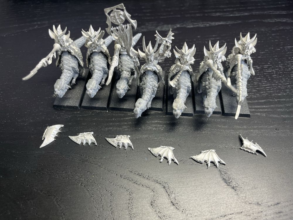 Warhammer wfb TOW dark elf elves 7 cold one knights