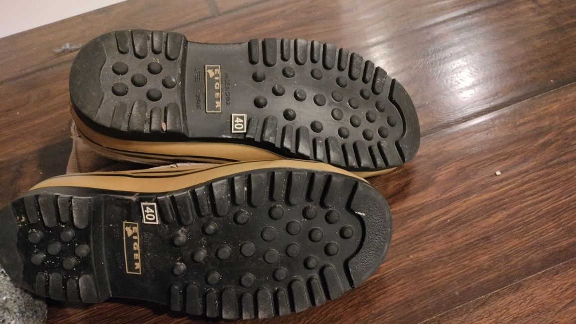 EIGER kozaki buty śniegowce rozmiar 40 wkładka 25cm skóra guma