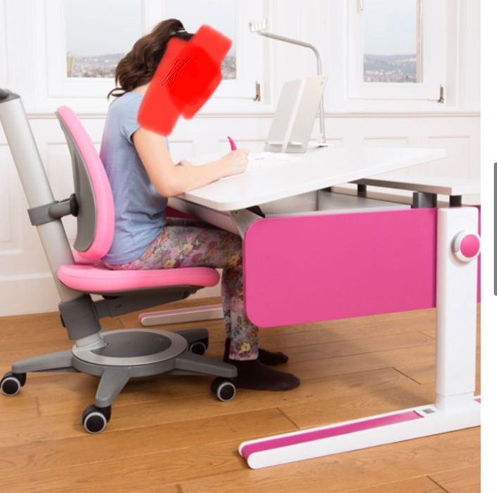 Biurko rosnące z dzieckiem Moll Champion Style + krzesło + kontenerek