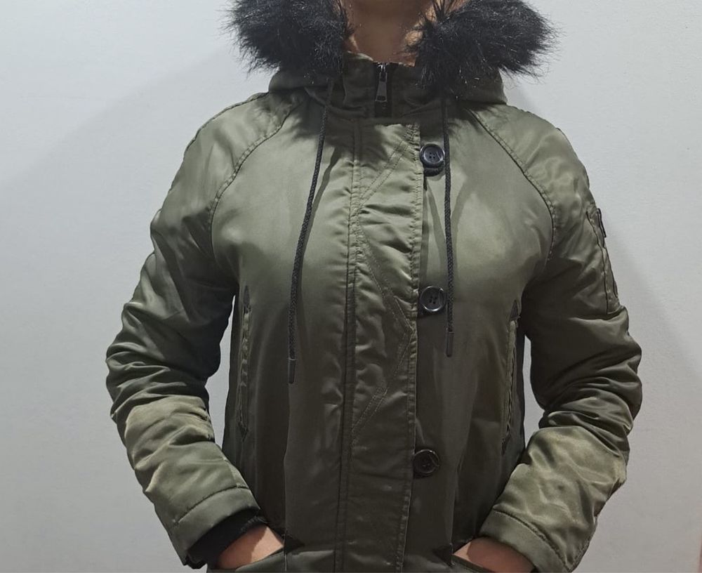 Kurtka parka Big Star r. XS oliwkowa