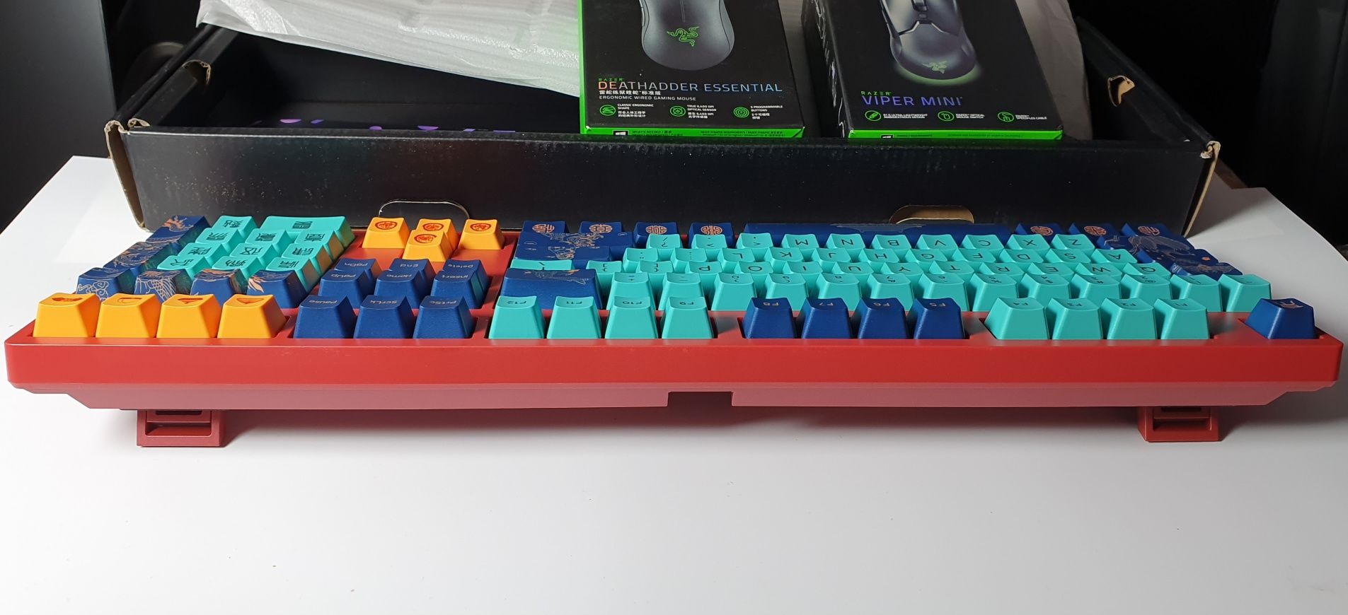 Zestaw 2x mysz RAZER + Klawiatura mechaniczna AKKO 3108 V2
