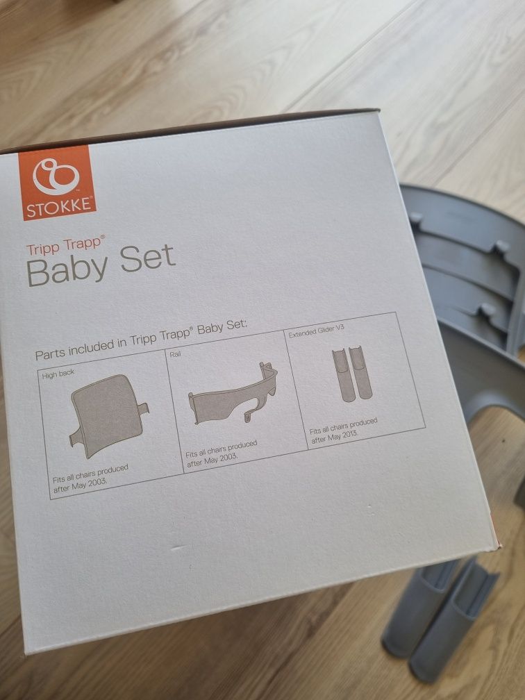 Baby set Tripp Trapp Stokke szary zestaw storm grey