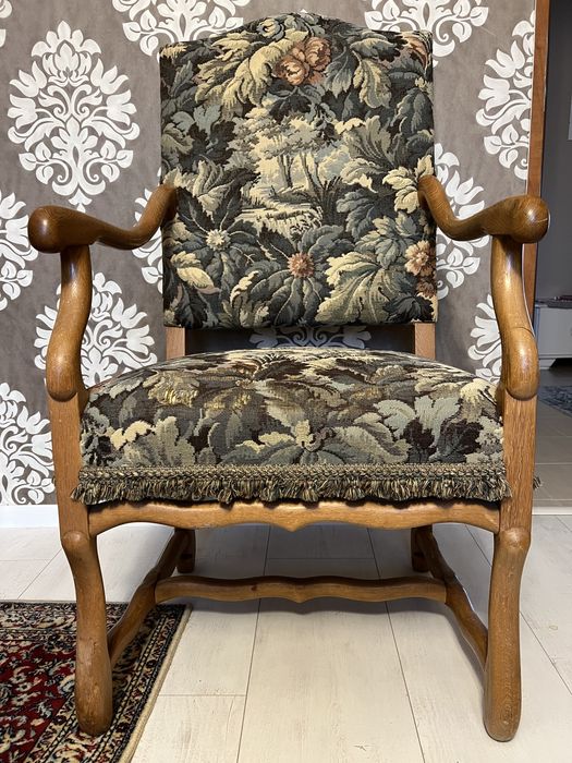 Fotel z oryginalnym obiciem/ sprężyny