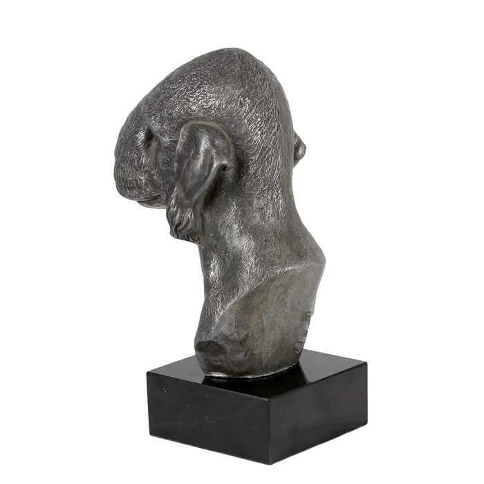 Bedlington Terrier figurki srebrne na kamieniu Art-Dog