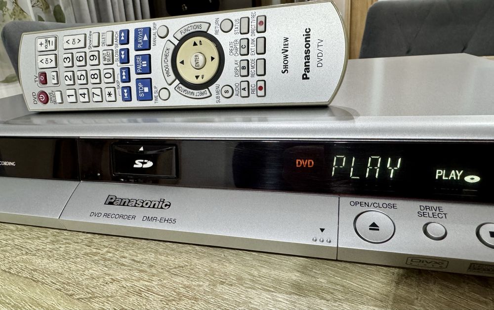 Panasonic DMR-EH55 #Nagrywarka DVD HDD #160GB #DivX #SD #DV #PL Menu