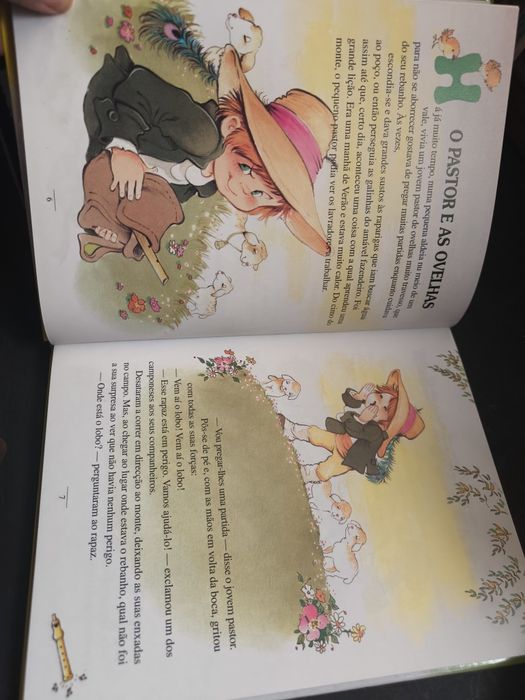 Livro Fábulas. 
Livro de diversas fábulas como a borboleta e o car