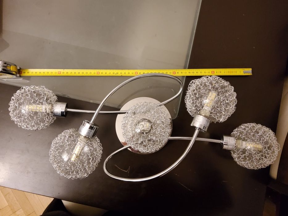 Żyrandol przysufitowy kule + żarówki