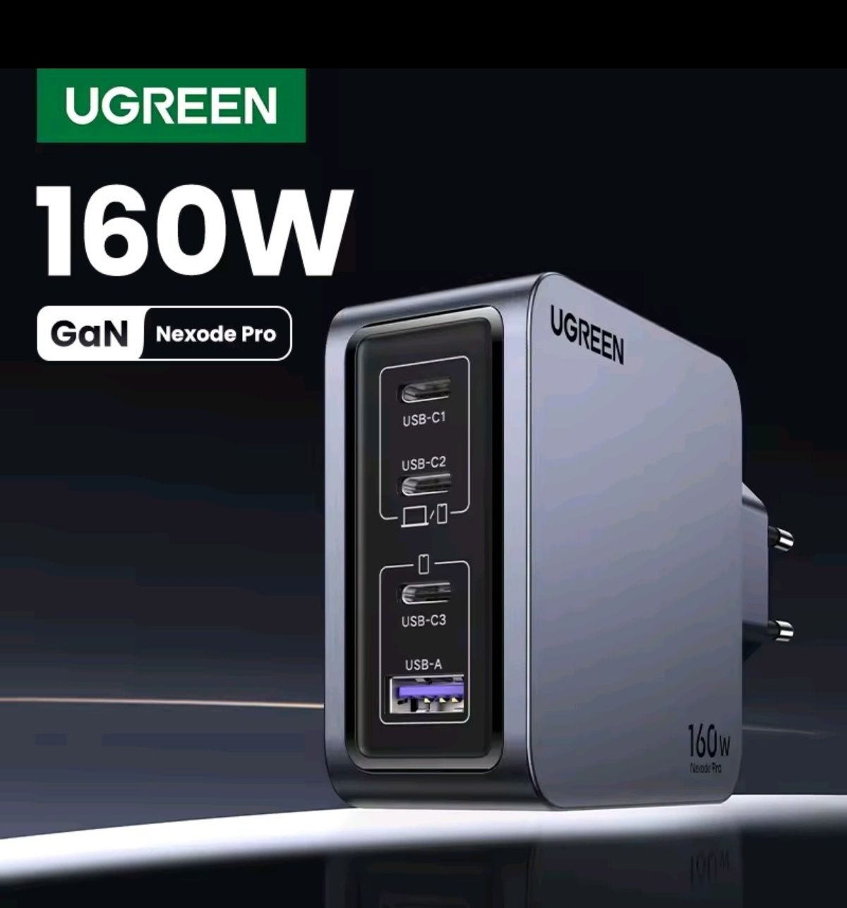 Зарядка Ugreen GaN Pro 160w /200w Nexode X763 iPhone Android Mac