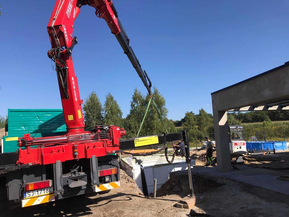 Dźwig HDS, wynajem HDS, HDS z transportem, kontenery, kostka i inne