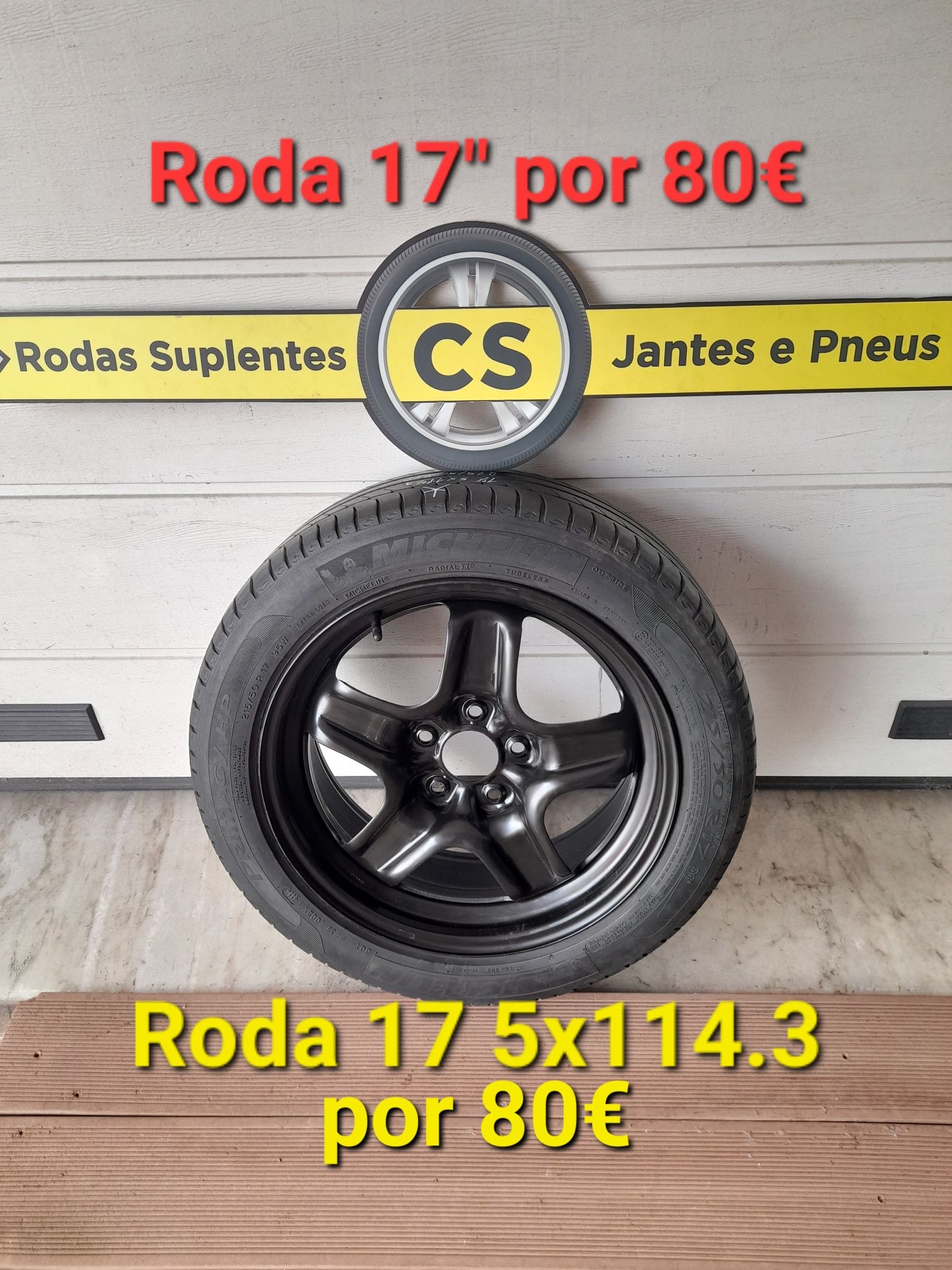 Roda suplente Jante 16 ou 17, 5x114,3 Renault Nissan Honda, com pneu