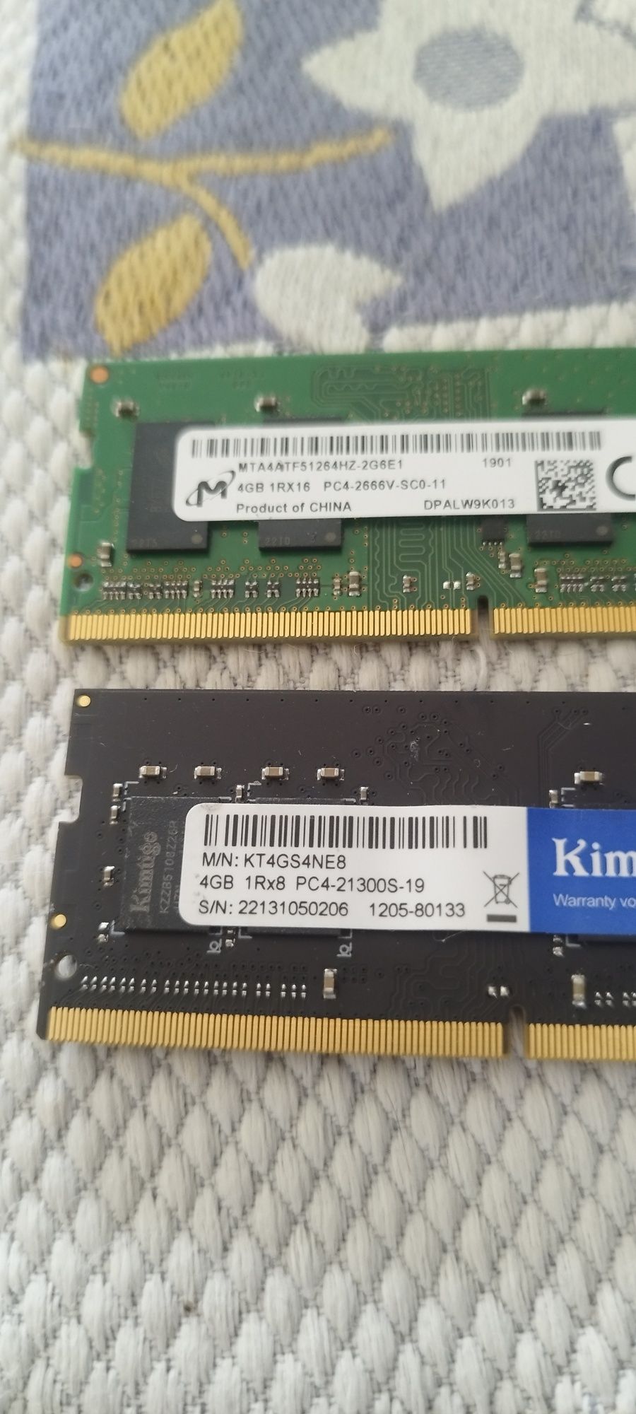 Memórias ddr4 portátil