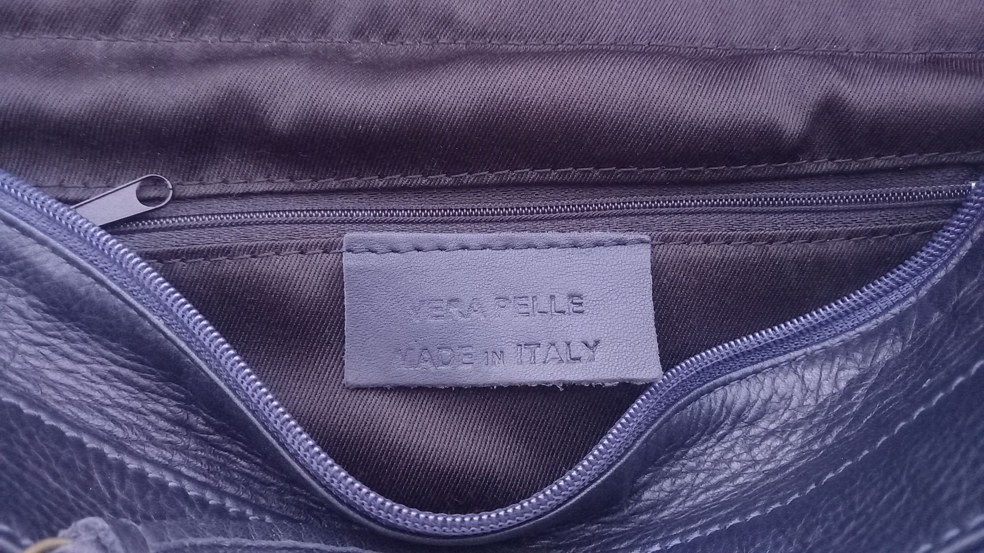 Bolsa de pele italiana verdadeira