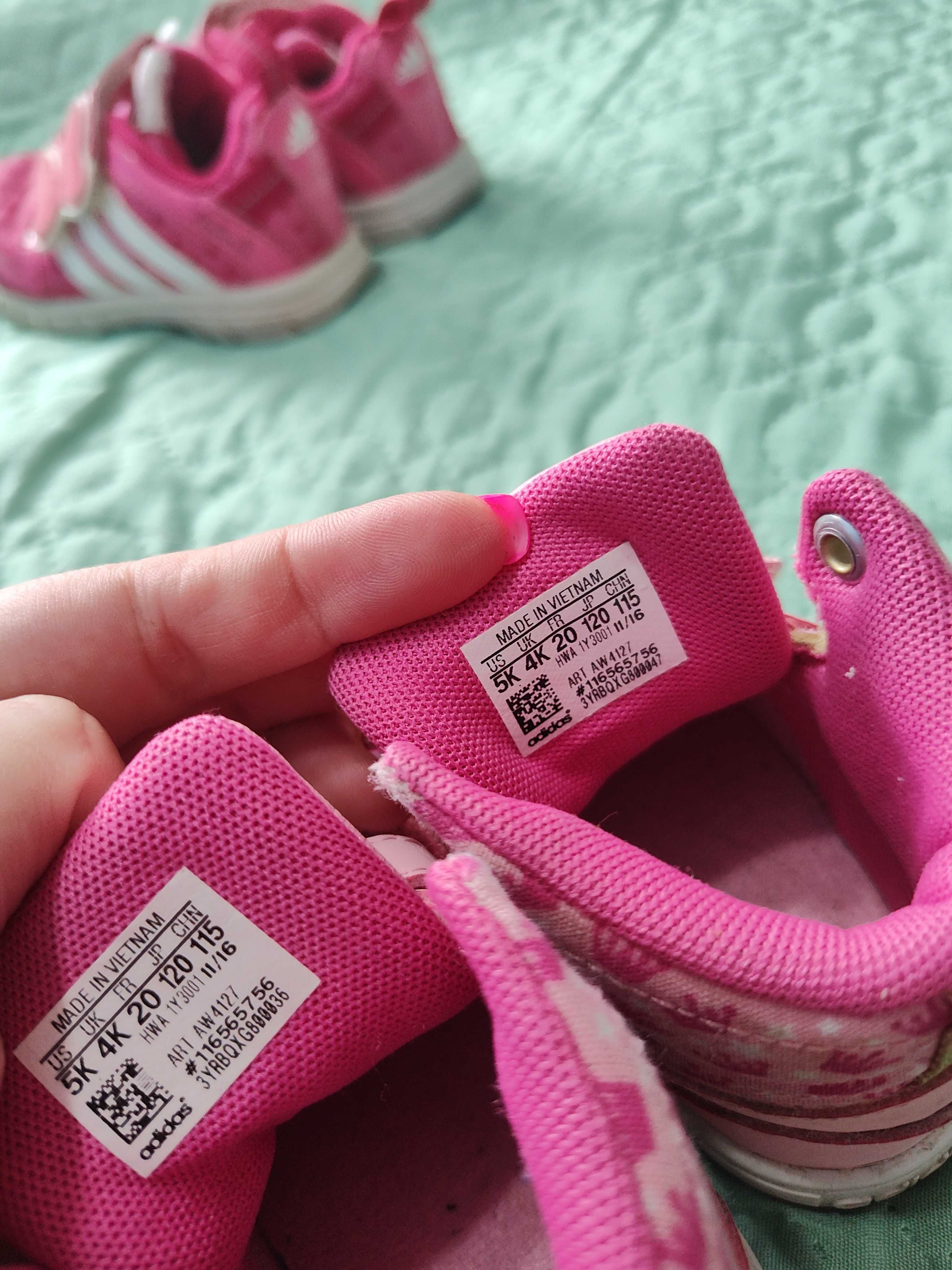 Buty dla dziewczynki adidas różowe księżniczka rozmiar 20