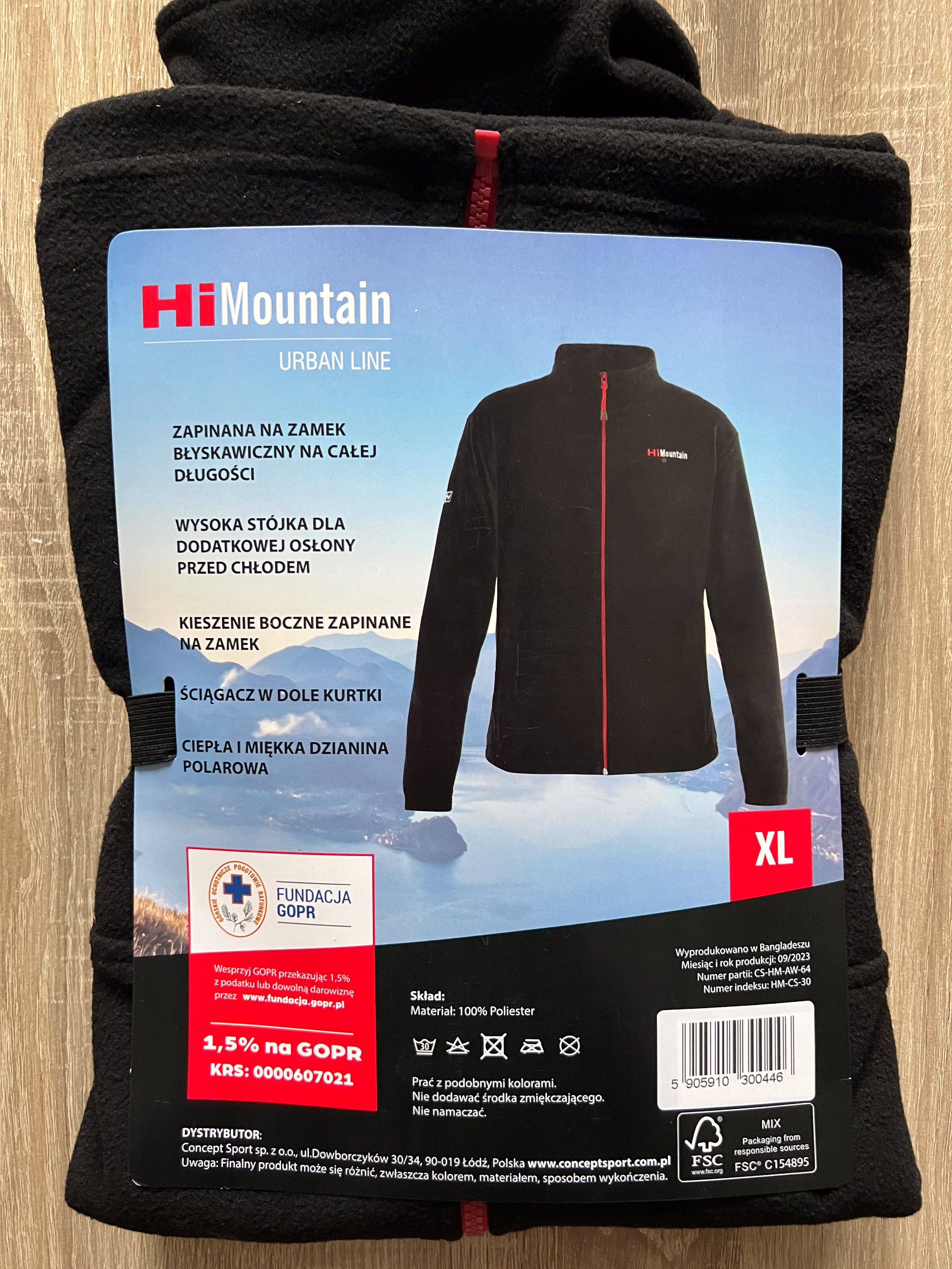 HiMountain Męska kurtka polar, rozm. XL kolekcja Urban Line