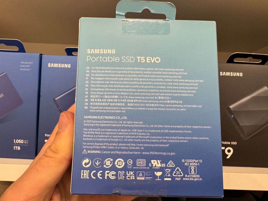 SSD накопичувач Samsung T5 EVO Gray 2 TB MU-PM2T0G Новий Магазин T7 T9