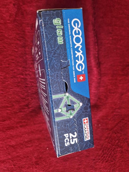 Geomag - klocki magnetyczne NOWY zestaw 25 elem. świecące w ciemności