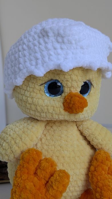 Курчатко , в'язані іграшки , в'язане курчатку