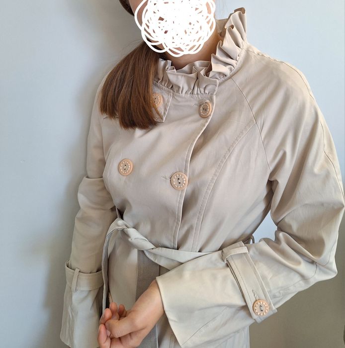 Sahrem trencz długi beż L XL