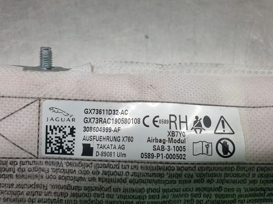 Airbag banco direito JAGUAR F-Pace (X761)