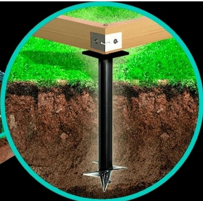Гвинтові палі, одновиткові, оголовки, геошурупи,  монтаж