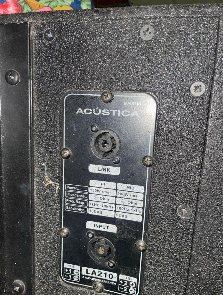 Sistema de som Line Array Acustica 4 tops 2 graves duplos