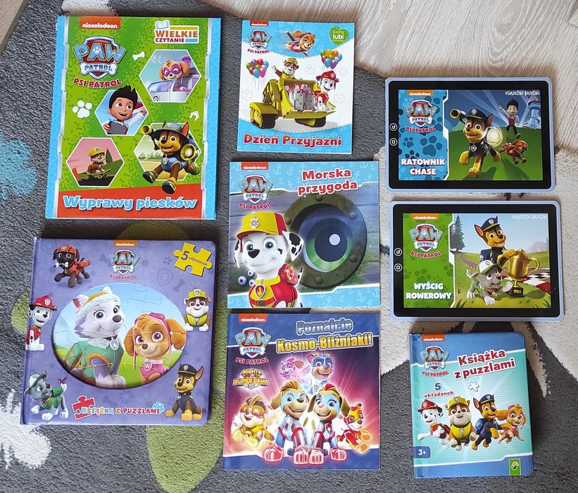 8 x książeczki Psi Patrol (dwie książeczki z puzzlami)
