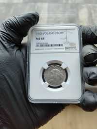 1 zł Żniwiarka 1925 Ngc MS64!!!