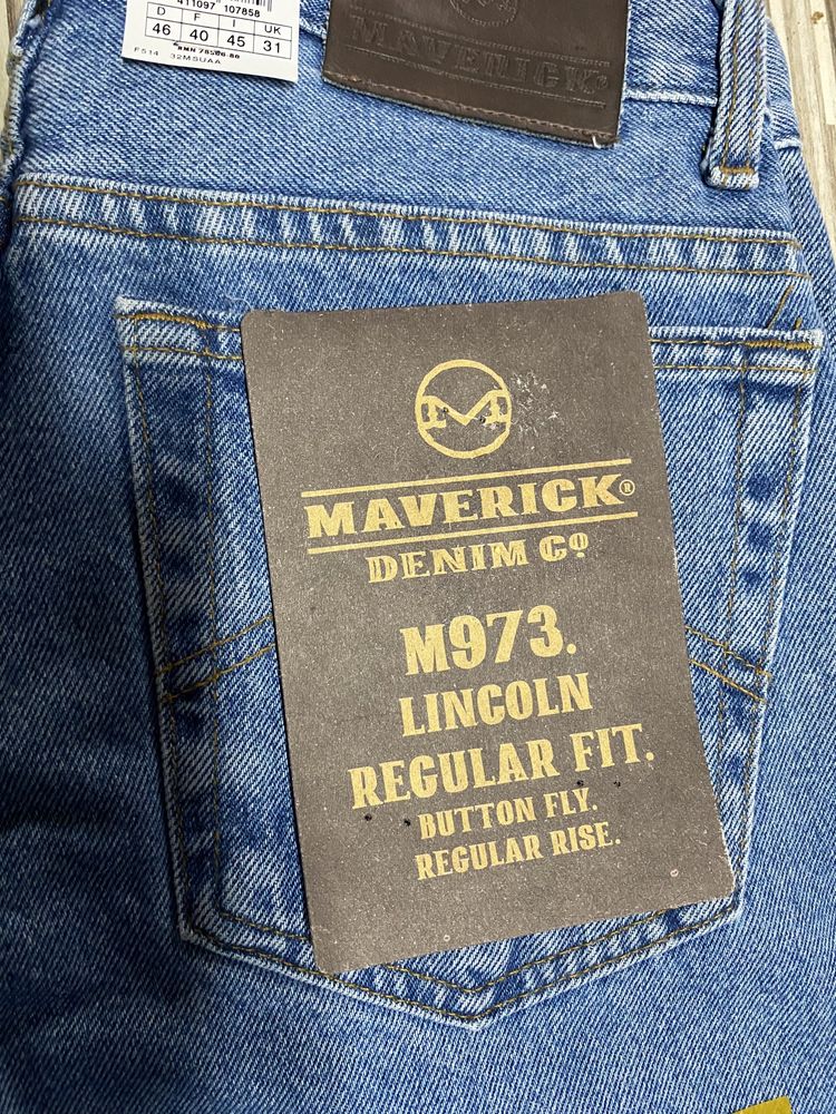 Spodnie męskie jeans 31/34 pas 80 cm komplet 2 pary Maverick nowe