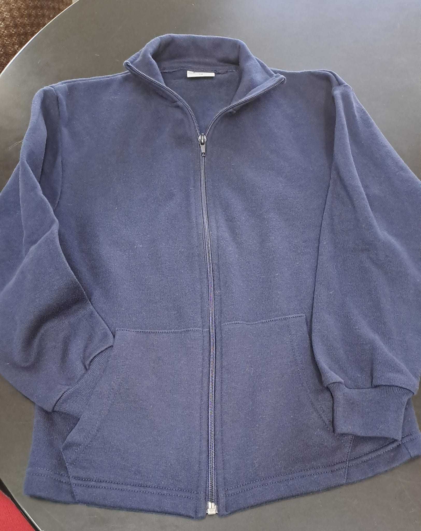 Sweatshirt criança unisex azul marinho.
