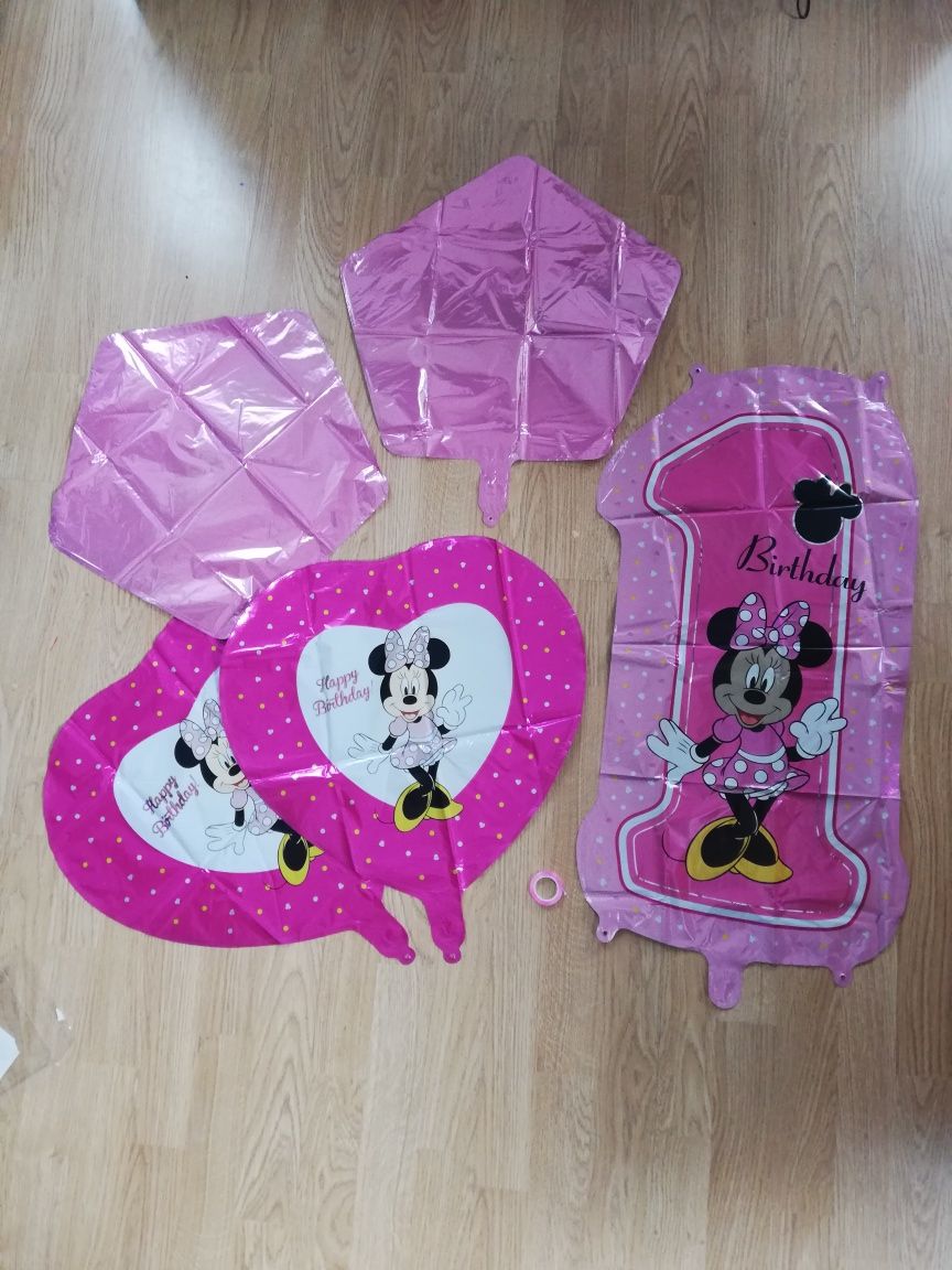 Nowe balony na roczek urodziny na hel Myszka Minnie