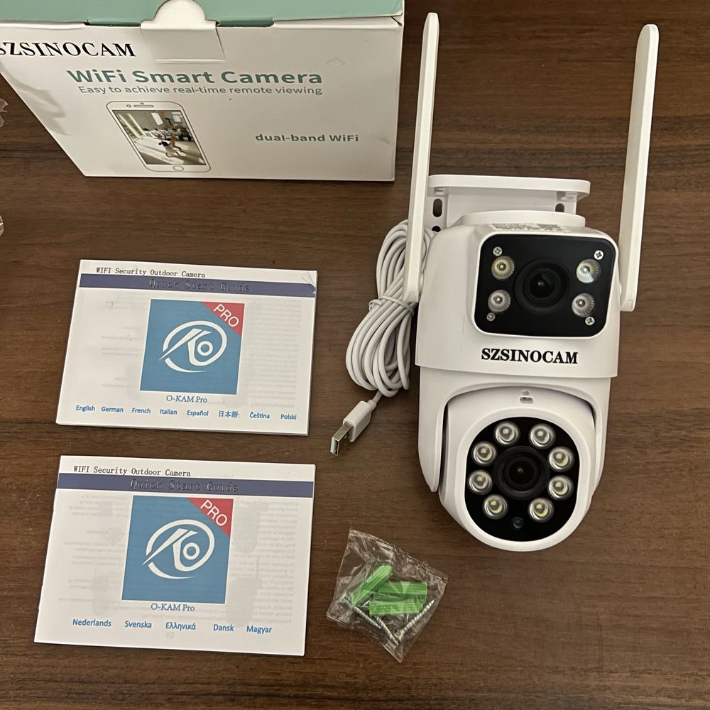 Вулична подвійна IP66 12мп Wi-Fi камера відеоспостереження szsinocam