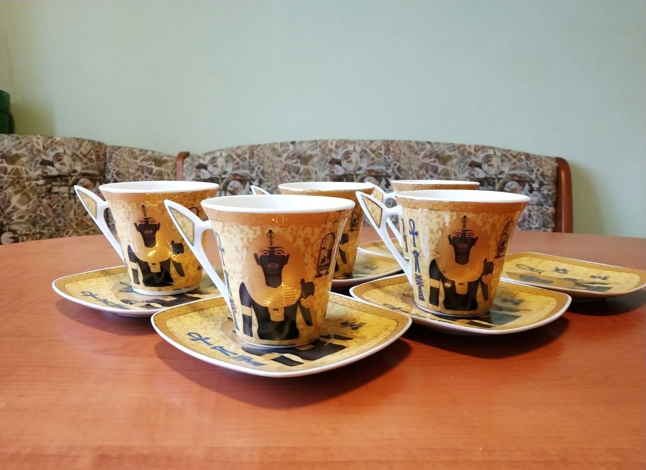 Єгипетський сервіз кавовий чайний сервиз кофейный чайный