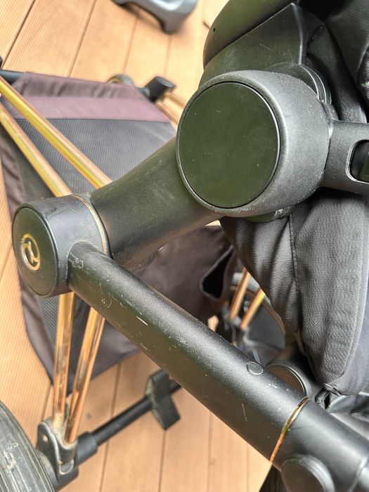 Cybex Priam2.0 cały zestaw gondola, spacerówka/2w1 rose gold+akcesoria