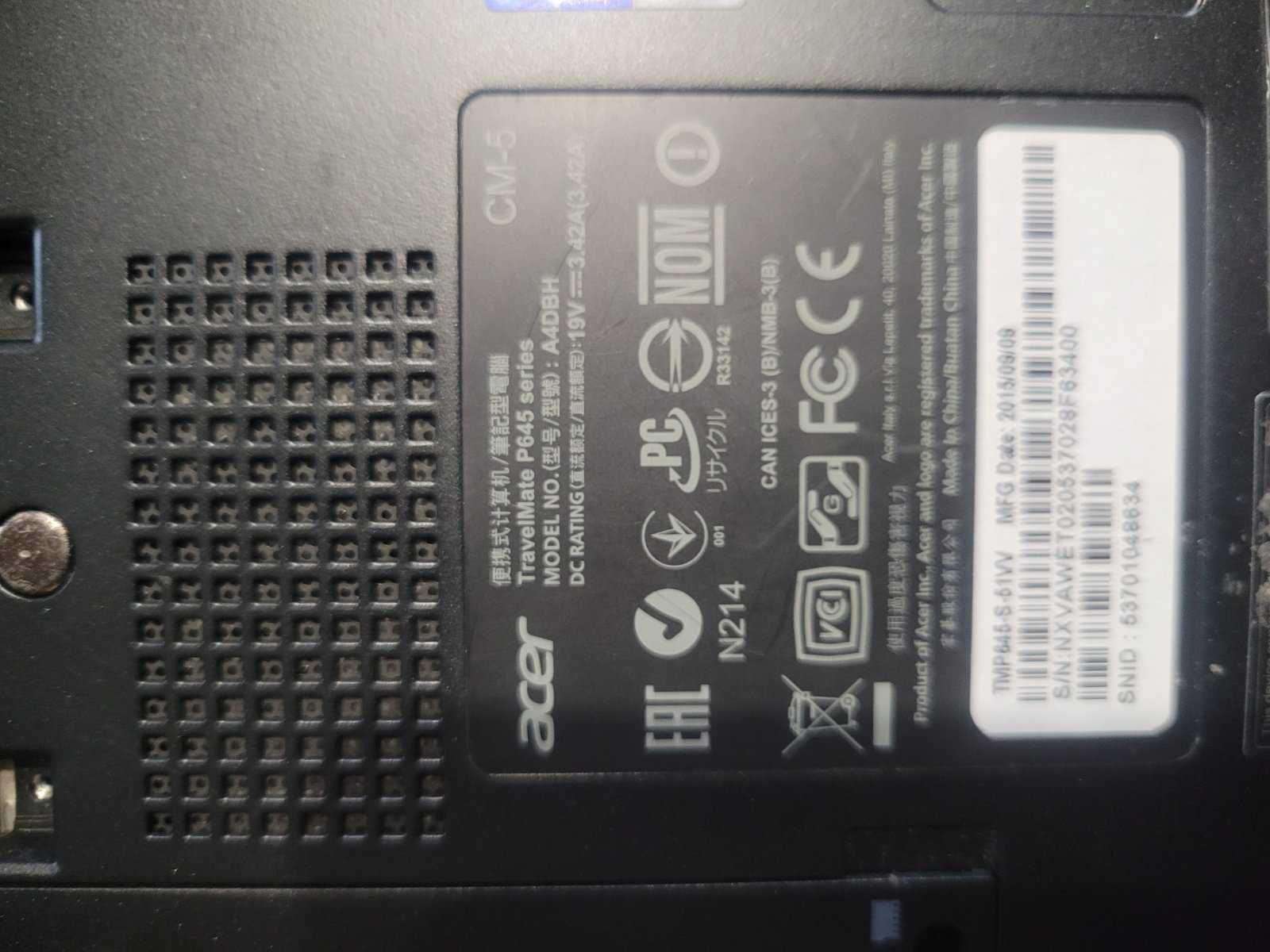 Корпус ноутбука Acer TravelMate P645