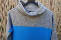 ORSAY sweter sweterek paski szary niebieski golf modny 36/S