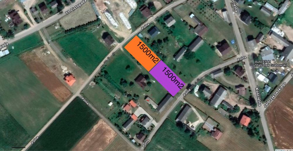 Działki budowlane 1500 m2 - Kołaki Kościelne