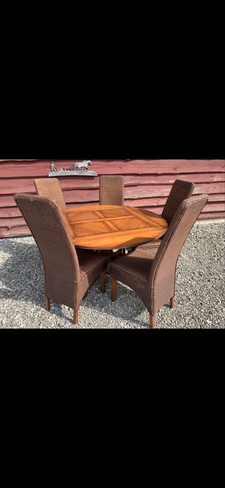 Krzesła rattanowe kolonialne Loom brązowe