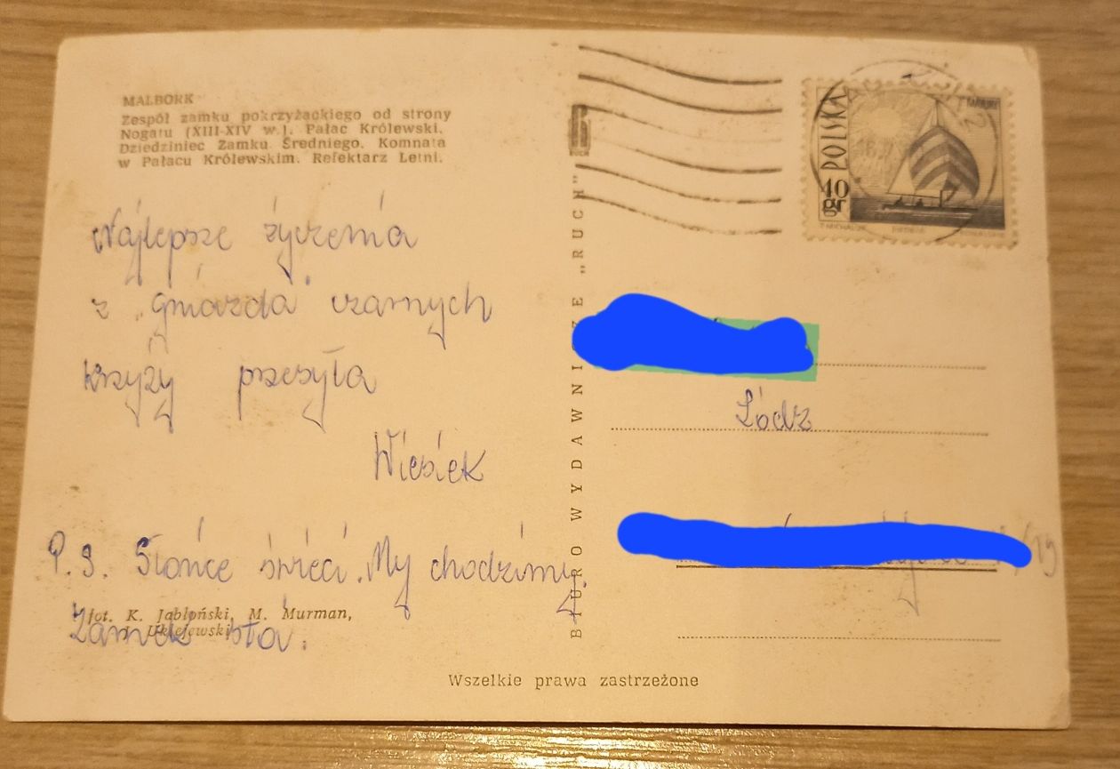 Malbork stara pocztówka