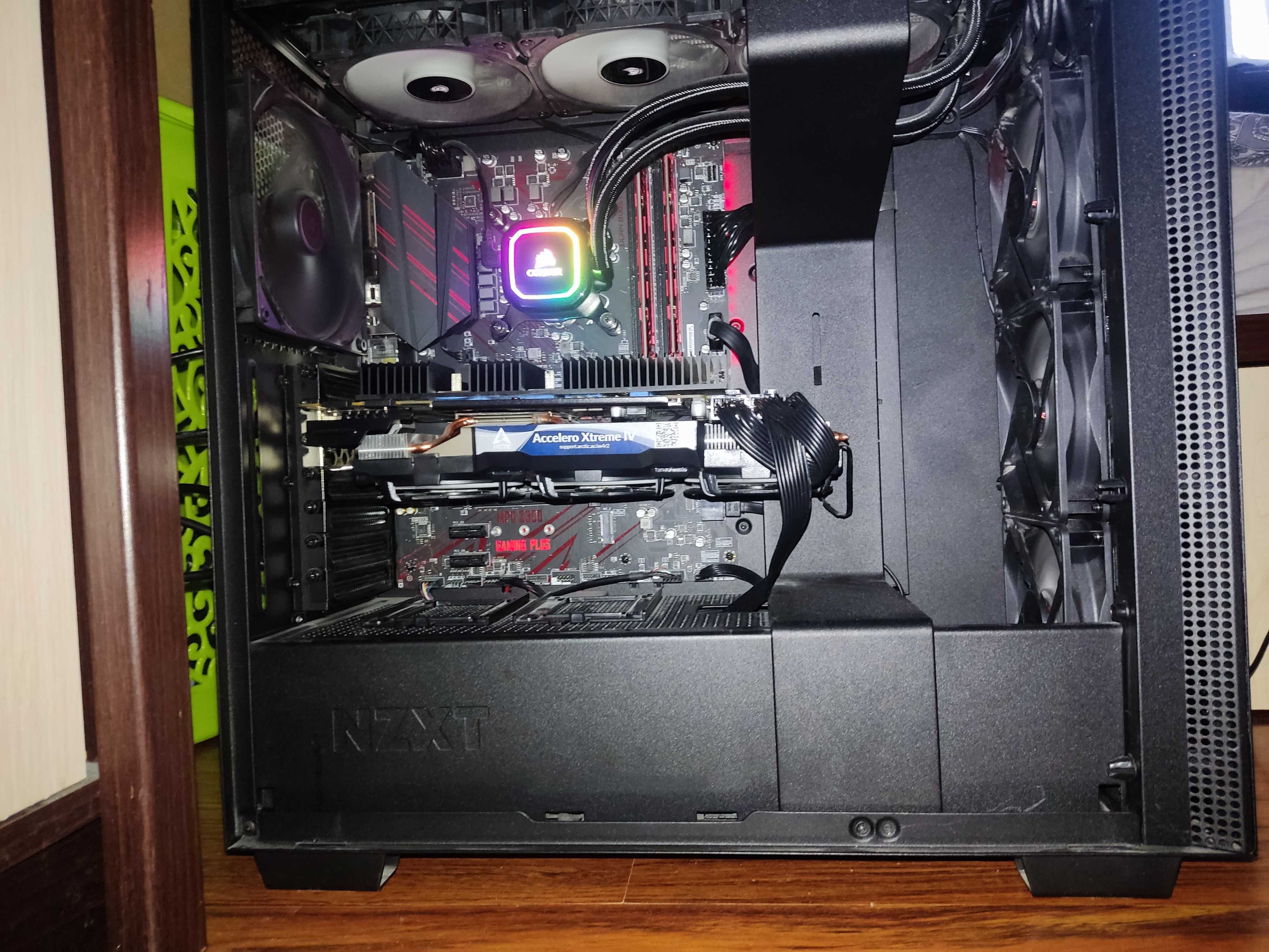 Komputer Gamingowy wodne chłodzenie Intel i9 9900K, GTX 11gb ram, 32GB