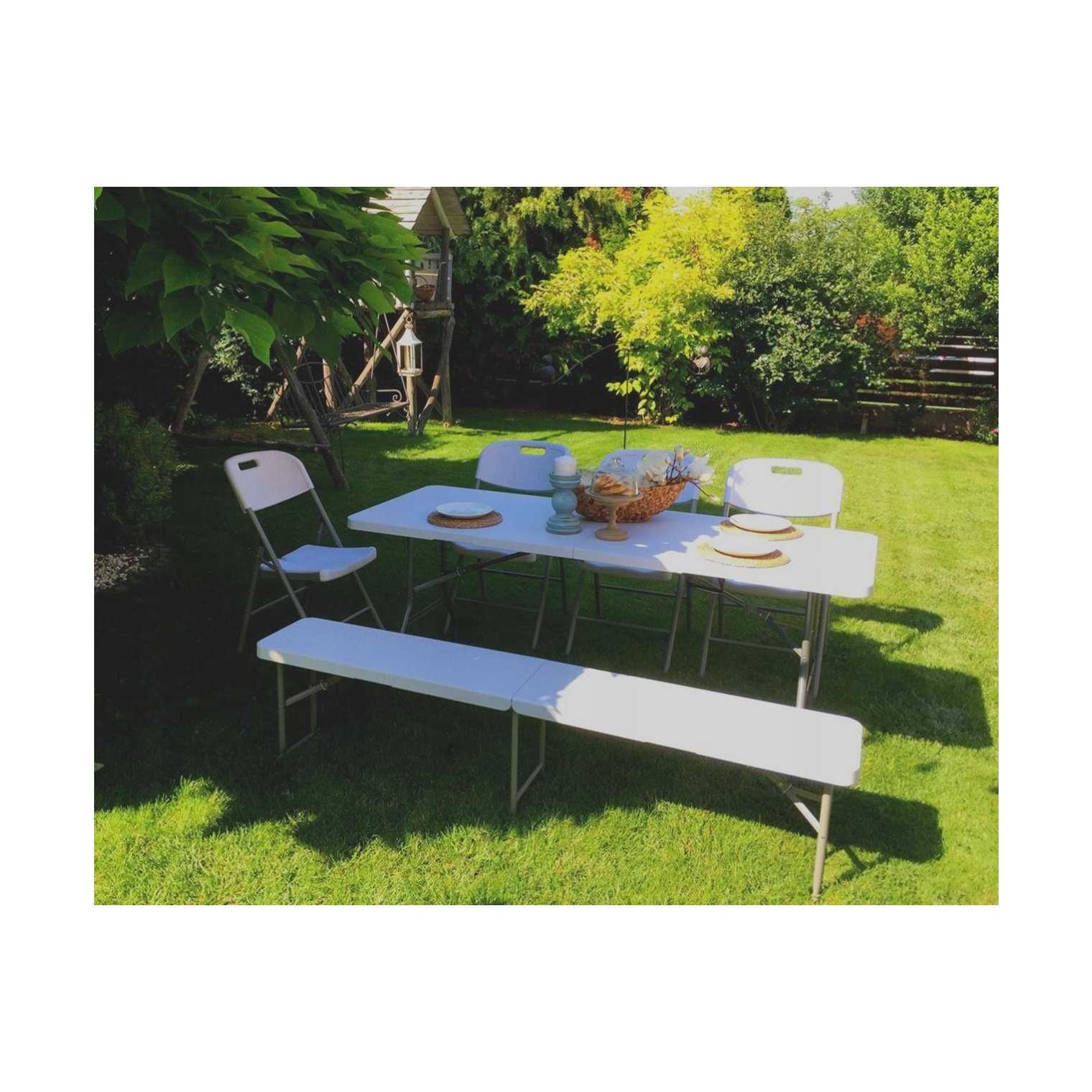 Стіл розкладний для пікніка білий складаний, стол раскладной для сада