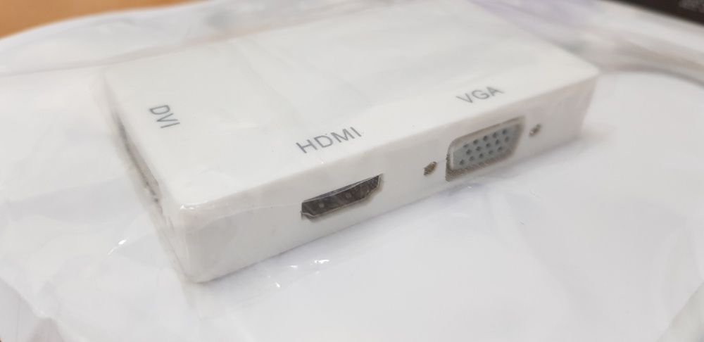 Переходник 3 в 1 Mini DisplayPort -> VGA +HDMI +DVI minidp кабель