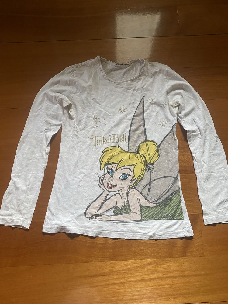 Camisola manga comprida sininho Disney zara 10 anos