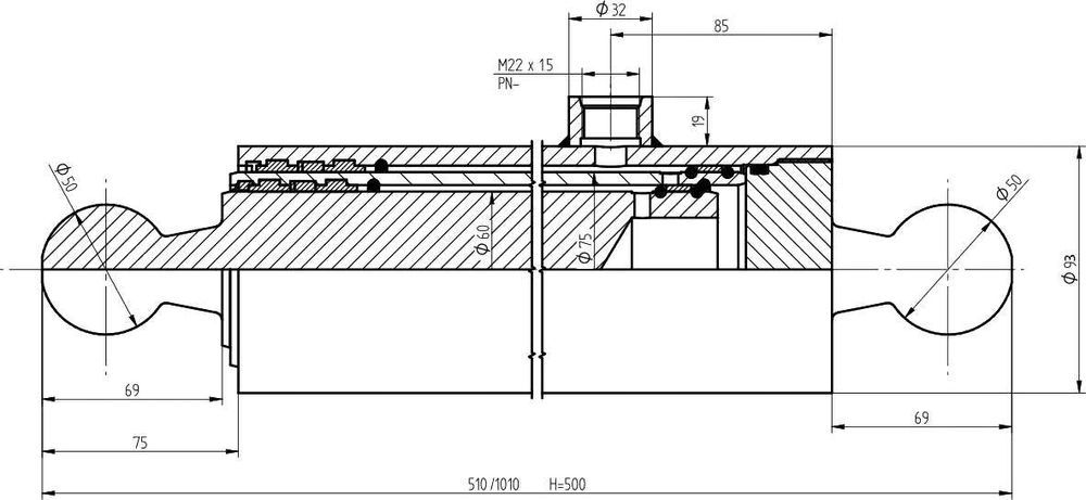 Siłownik hydrauliczny HW , IFA, HL 6011 HL 8011 [7199]