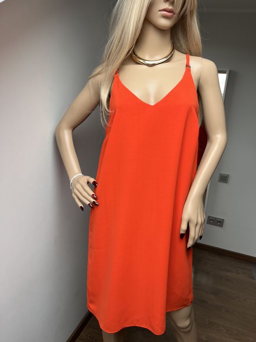 Letnia sukienka New Look na ramiączkach L pomarańczowa wakacyjna lekka
