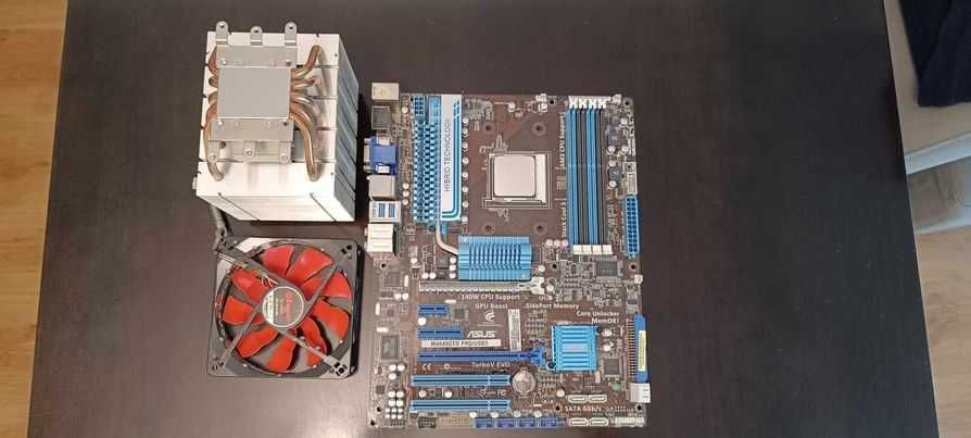 Płyta główna ATX Asus M4A89GTD, procesor AMD phenom x4 965 chlodzenie