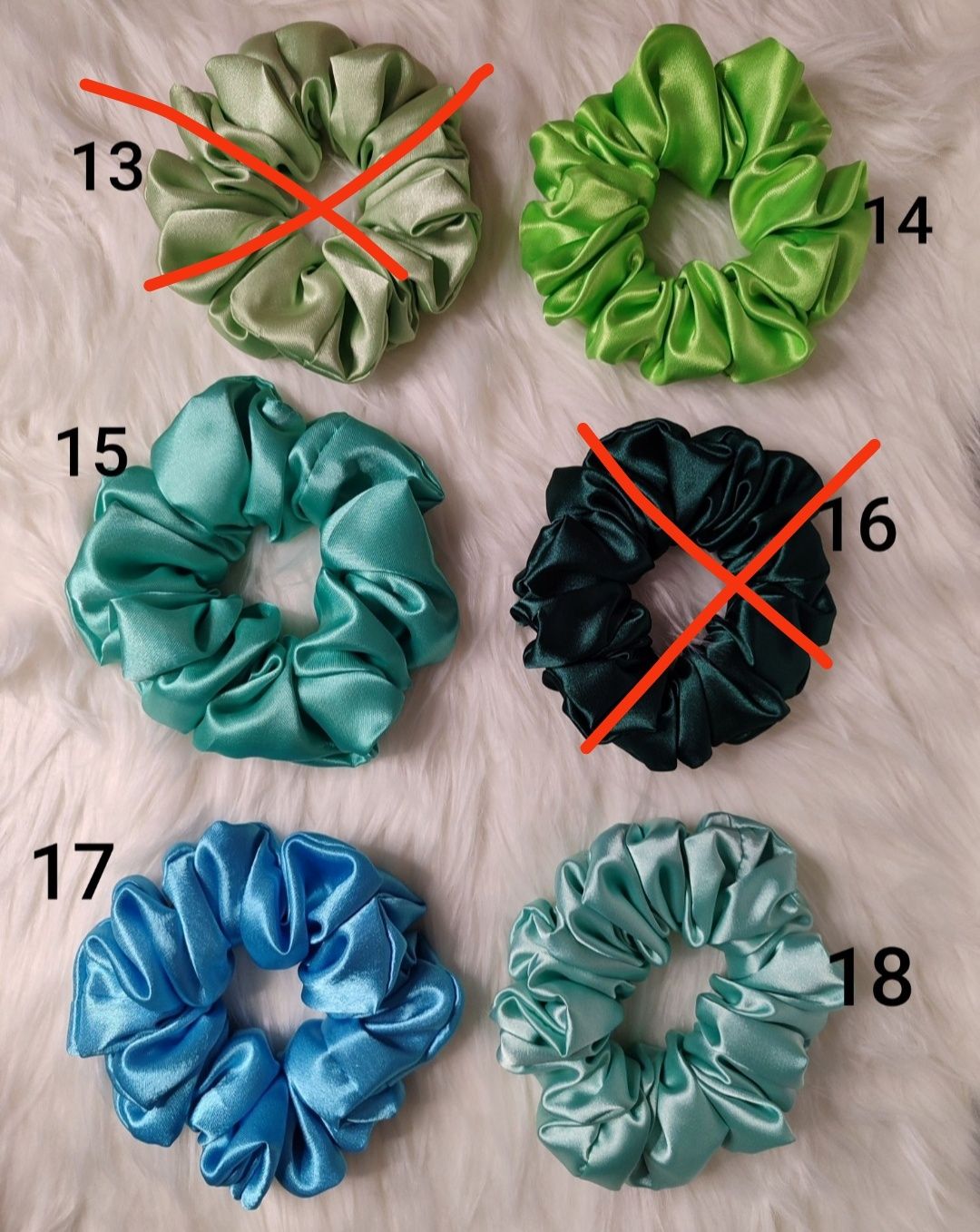 Scrunchie do włosów rozm L Satyna