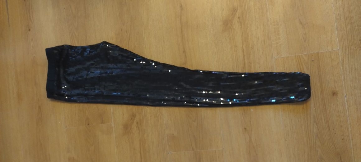 Legginsy czarne z cekinami błyszczące Atmosphere 40