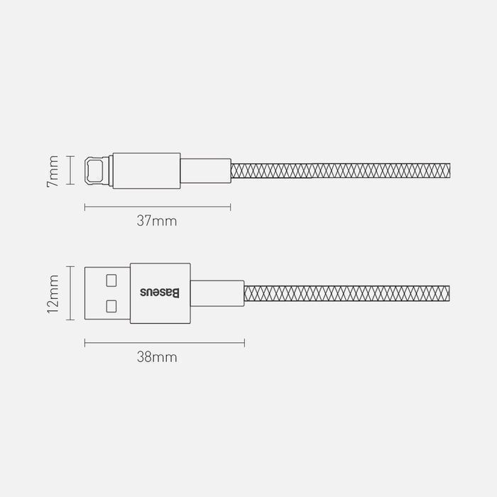 Kabel Baseus Tungsten USB - Lightning 2,4A, 1M - Czarny