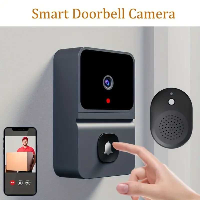 Campainha Inteligente WiFi sem Fio com Áudio e Visão Noturna