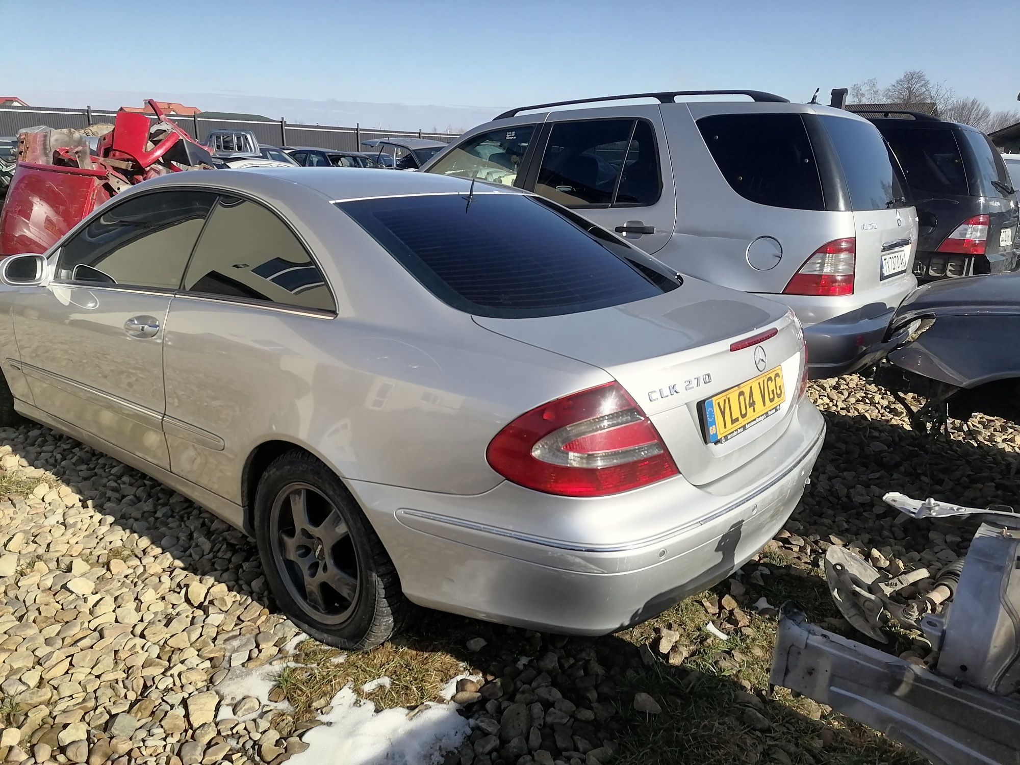 Комплект бампер задній двері чверть дах Мерседес CLK w209